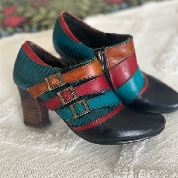 Spring Step Artiste Multicolor Ankle Boots - Picture 1 of 4
